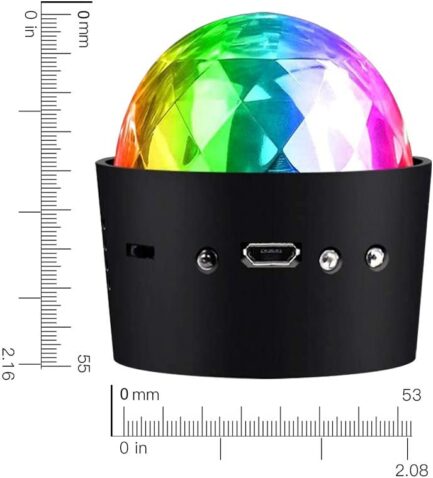 Disco Ball for Car Disco Lights with Sound Activated Multicolor Lights Mini Disco Ball DJ Disco Lights for Car Room Music Lights - Image 4