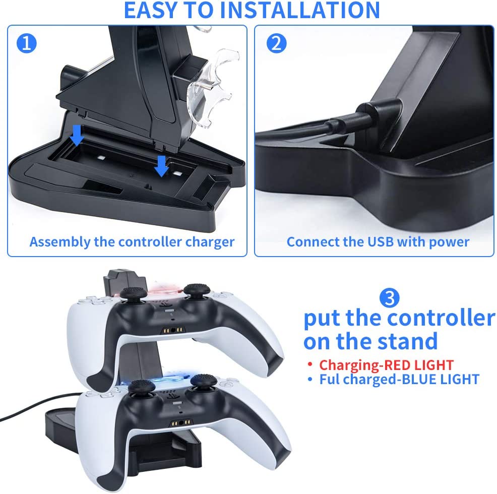 PS5 Controller Charging Station for PS5 DualSense Controller PS5 Controller Charger - Image 6