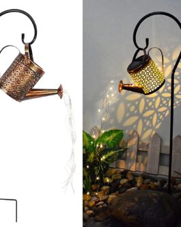 Metal Watering Can Solar Lights Outdoor Stake Solar Watering Can Solar Kettle with Bright LED
