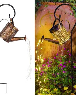Metal Watering Can Solar Lights Outdoor Stake Solar Watering Can Solar Kettle with Bright LED