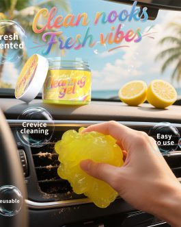 ASFSKY Keyboard Cleaning Gel (Lemon) Universal Cleaning Putty Dust Cleaning Car Interior Cleaner Car Dust Remover Car Slime Gifts for Men Women Girl