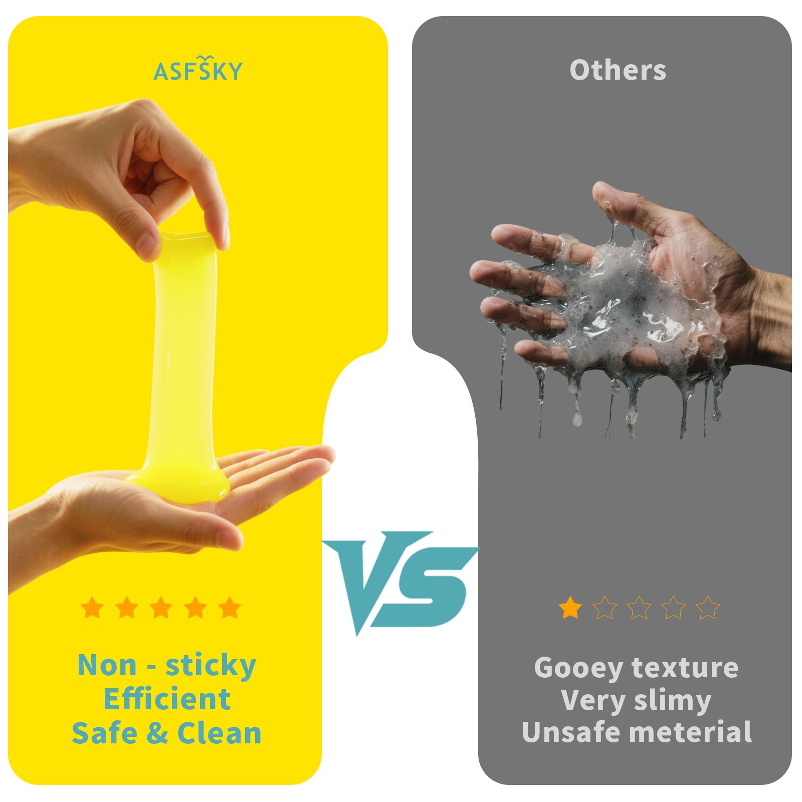 ASFSKY Keyboard Cleaning Gel (Lemon) Universal Cleaning Putty Dust Cleaning Car Interior Cleaner Car Dust Remover Car Slime Gifts for Men Women Girl - 图片 3